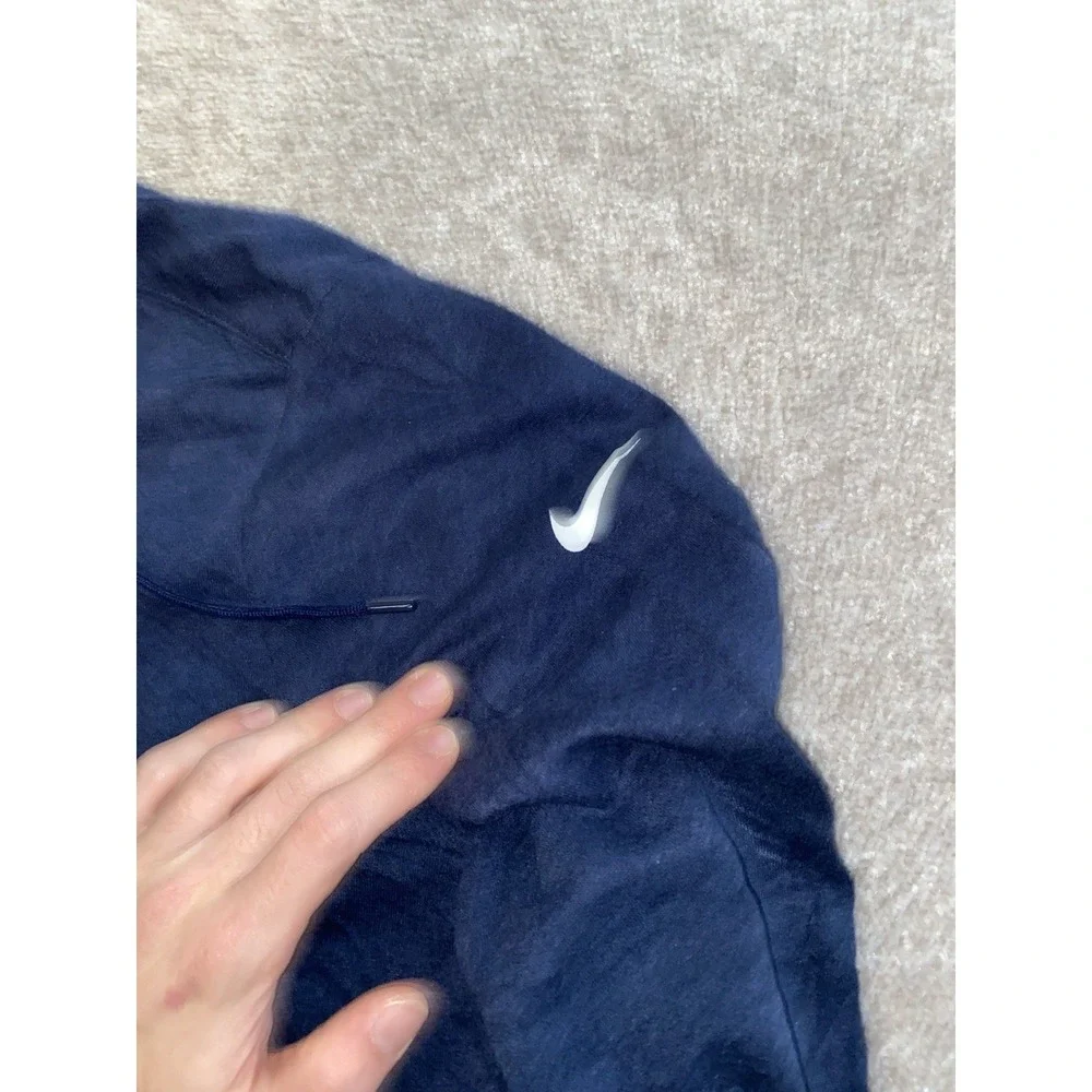 Nike Dri Fit Tennessee Titans Hoodie Mens XL Blue Fleece Rayon Blend‎ NFL Swoosh